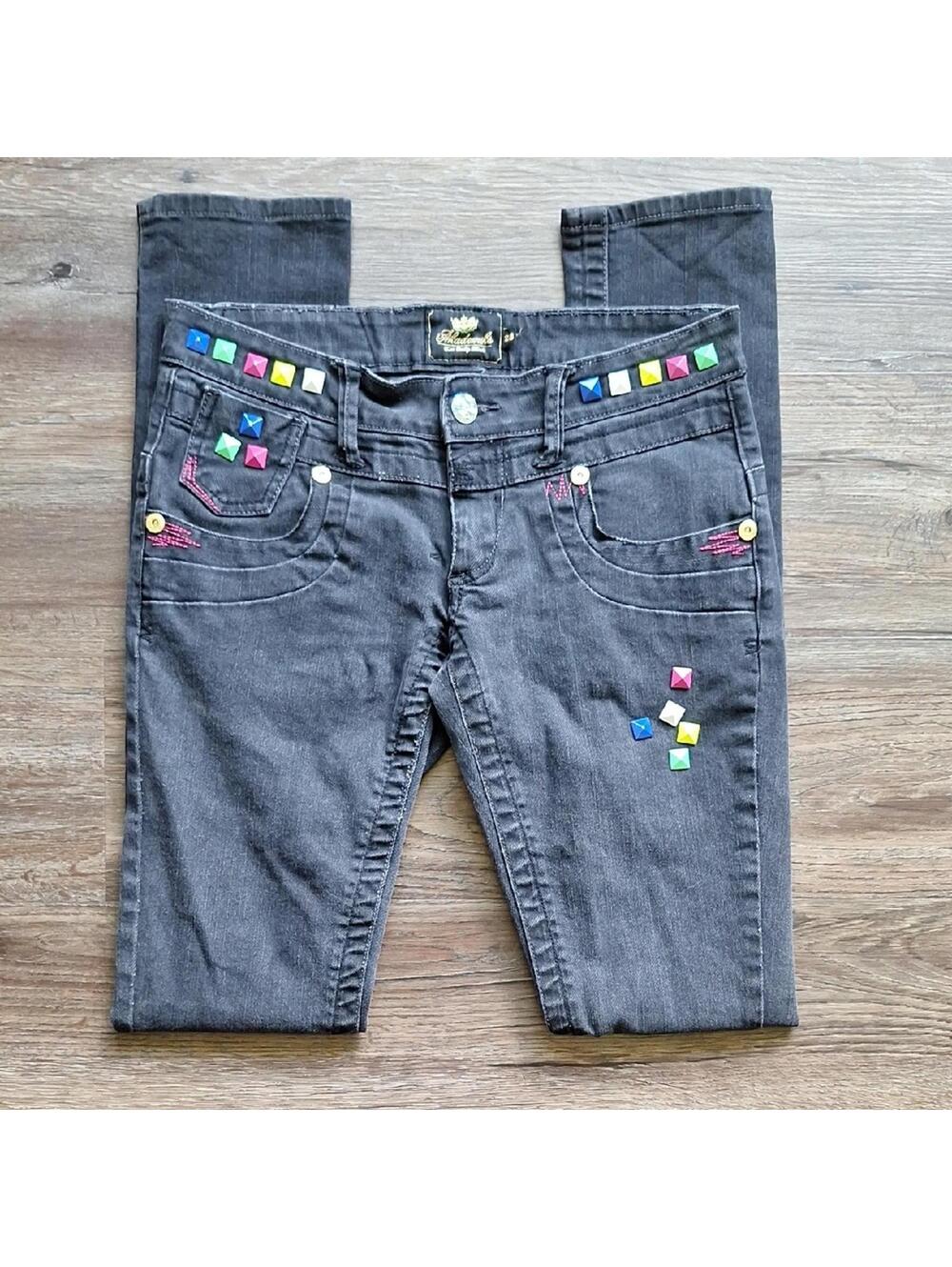 y2k Vintage Akademiks X Streetwear Black Jeans Size 28